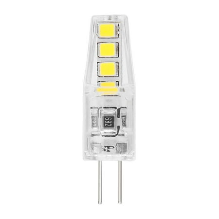 

Xewsqmlo 5pcs 2W Silicone Corn Lamp G4 SMD2835 8 LED Chandelier Light Bulb (Cold White)