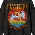 thumbnail image 2 of Led Zeppelin Rainbow Icon Adult Mineral Wash Black Salt Crew Neck Long Sleeve Sweatshirt - XXL, 2 of 2