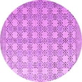 thumbnail image 1 of Ahgly Company Indoor Round Abstract Purple Modern Area Rugs, 5' Round, 1 of 4