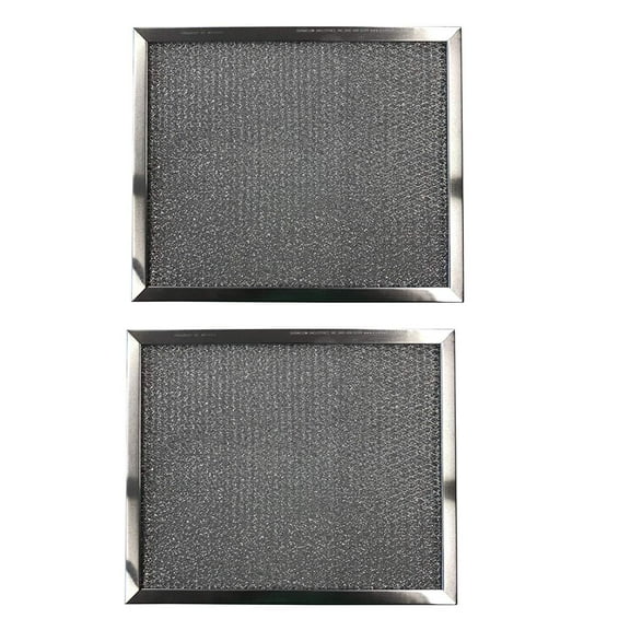 Aluminum Replacement Range Filter Compatible With Broan BP7, 99010201; GE 99010201; Gemline RF201; Hot Point 99010201- Dimensions: 10-3/8 x 11-3/8 x 3/8-2 Pack