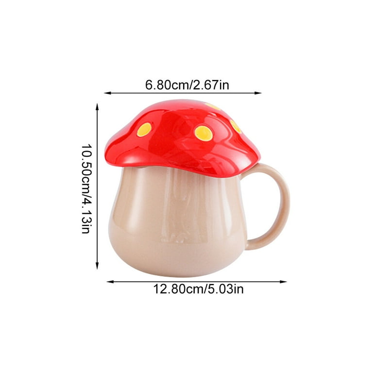 Mushroom Cup Dome Lid Glass Coffee Cup - Our Dining Table