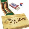 thumbnail image 2 of My Personal Memories Custom Engraved Classic Wood Complete Cribbage Board Game Set with Cards, Nobs, Card Storage - Personalized Travel Cribbage Gift, 2 of 4