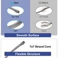 thumbnail image 3 of Unique Bargains 3/64" (1.2mm) 98ft (30M) 304 Stainless Steel Cable Wire Rope 7x7 Strands, 3 of 5