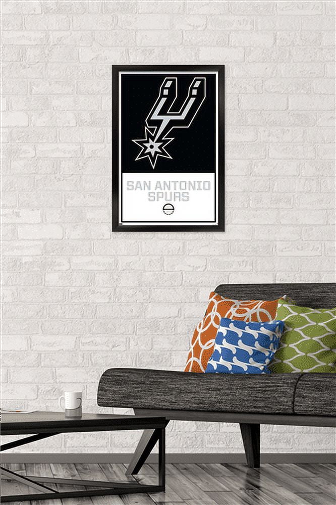 NBA San Antonio Spurs - Logo 21 Wall Poster, 14.725" x 22.375", Framed