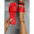 thumbnail image 1 of Elegant White Slide Sandals For Women, Minimalist Single Band Sandals, 1 of 4