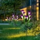 thumbnail image 4 of Luces de suelo de flor de lirio solar, paquete de 2 lámparas decorativas de jardín al aire libre, luces de estaca LED impermeables de 27.56 ", decoración de patio multicolor con energía solar, 4 of 6
