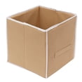 thumbnail image 4 of AMAK INC Foldable Storage Cube Box | Fabric Storage Organizer with Lid & Handle | Closet Organizer for Clothes, Toys & Accessories | Space Saving Storage Bin (Beige) Pack Of 03, 4 of 6