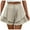 Beige, variant on Kureaily Women Summer Shorts Elastic Waist Shorts Casual Wide Legs Shorts With Pockets
