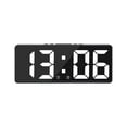 thumbnail image 2 of Latrodar Digital Alarm Clock Simples LED Large Digital Display Fashion Enduring en Clock Black Frame White 6.4x2.76 Inch Home Essentials, 2 of 5