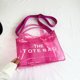 thumbnail image 3 of Bolso Mano Pequeño Un Hombro Color PVC Transparente Moderno Y Versátil 52215 (rojo Rosa) Rosa Rojo, 3 of 9