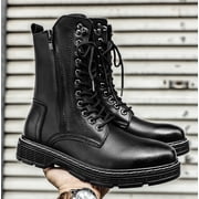 Men's Boots Fashion High Top Motorcycle Boots Waterproof Boots for Men
