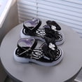 thumbnail image 4 of KPOPLK Girls Sandals Open Toe Cute Flats Dress Sandals Summer Cross Strappy Shoes Toddler/Little Kid/Big Kid Size 8,Black, 4 of 8