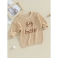 thumbnail image 3 of Bagilaanoe Toddler Baby Boy Knitted Sweater Long Sleeve Letter Embroidery Pullover 12M 18M 24M 3T 4T 5T Kids Warm Jumpers Tops Fall Loose Knitwear, 3 of 9