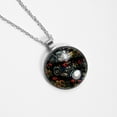 thumbnail image 4 of Motorcycle Stunning Glass Circular Pendant Necklace - Women's Necklaces Collection, 4 of 5