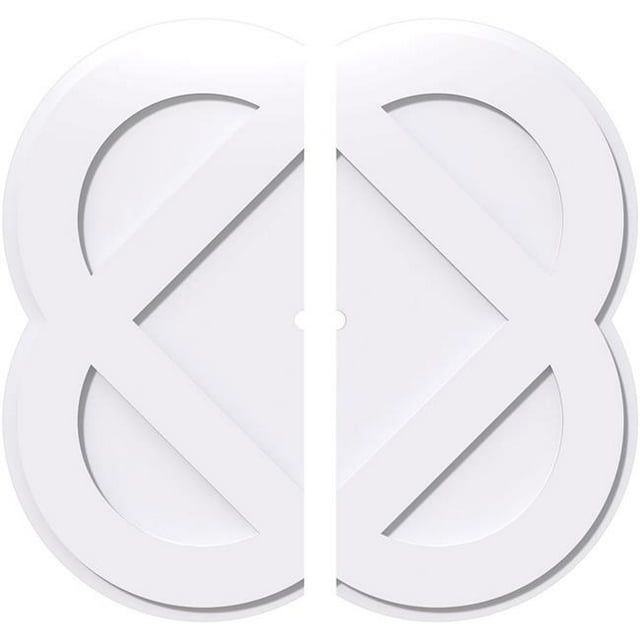 Ekena Millwork CMP40CE2-01000 40 in. OD x 1 in. ID Square Charlotte Architectural Grade PVC Contemporary Ceiling Medallion - 2 Piece