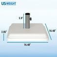 thumbnail image 5 of 40 lb Umbrella Base for Patio Table – Heavy Duty White Base with 4" Stem, Fits 1"-1.5" Poles, Outdoor Use, 5 of 10