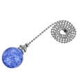 thumbnail image 1 of Unique Bargains Ceiling Fan Pull Chain Light Lighting Accessories Extension Ice Cracked Crystal Ball Pendant Light Blue, 1 of 6