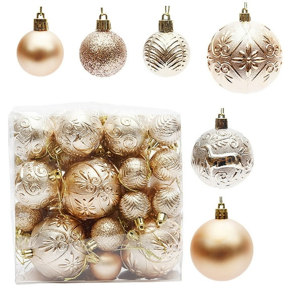 Rbaofujie Mini Christmas Balls Multicolor 1 Box Of 50pcs Christmas Set Christmas Tree Window Display Shopping Mall Decoration Pendant Vintage Christmas Decor