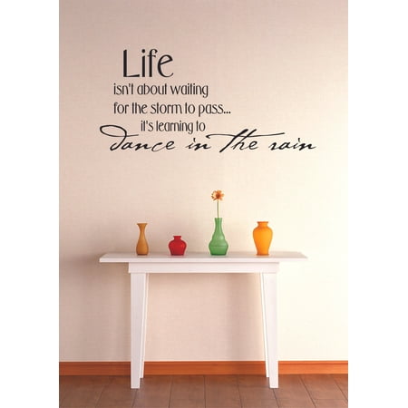 Do It Yourself Wall Decal Sticker Life Isnt About Waiting For The Storm To Pass… Its Learning To Dance In The Rain Quote Mural 12×18 Do It Yourself Wall Decal Sticker Life Isnt About Waiting For The Storm To Pass… Its Learning To Dance In The Rain Quote Mural 12×18