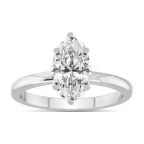 IGI Certified 2 Carat Marquise Shape Lab Grown Diamond Engagement Ring | 14K White Gold | Malissa Solitaire Diamond Ring | FG-VS1-VS2 Quality Friendly Diamonds