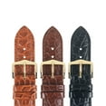 thumbnail image 5 of Hirsch Genuine Alligator Leather Watch Strap - Brown - M - 16mm - Gold Buckle, 5 of 10