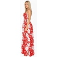 thumbnail image 2 of HAPPY BAY Women's Summer Boho A-Line Maxi Beach Dress Smocked Top Evening Long Strapless Tube Dresses for Women One Size Red, All Over Floral, 2 of 4