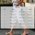 thumbnail image 4 of Women's Cotton Linen Capri Pants with Pockets Mid Elastic Waist Casual Soft Checkered Drawstring Lounge Summer Beach Travel Outdoor Cropped Pants for Women Capris | UKHCCC,Red S, 4 of 9