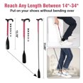 thumbnail image 2 of KEKOY Long Shoe Horn, 14" to 34" Adjustable and Retractable Expander Long Handle Shoe Stick, Stainless Steel Sock Removal Tool for Shoes, Shirts and Pant with Travel Bag, 2 of 6