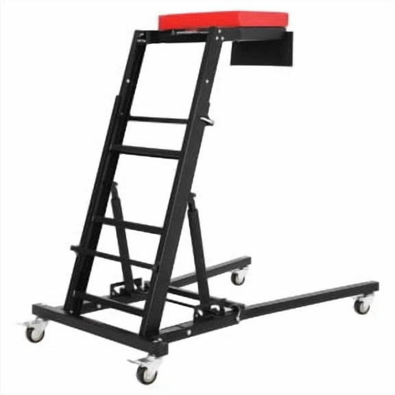 Ataucjin Foldable Topside Automotive Creeper, 45.7"-66.3" Adjustable Height 400lbs Capacity Engine Creeper with Padded Deck & Locking Swivel Casters for Garage Workshop Repair Maintenance, H-Base