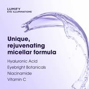 LUMIFY Eye Illuminations Micellar Cleansing Water and Eye Makeup Remover with Hyaluronic Acid, 5.4 fl oz