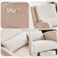 thumbnail image 5 of Nursery Rocking Chair, Nursing Rocking Chair for Living Room, Indoor Modern Glider Rocker Chair w/Pillow, High Back Padded Seat Side Armchair（Sand）, 5 of 8