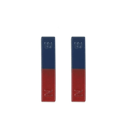 

2Pcs 36/70/110/180mm Bar Magnet NS Red Blue Magnetic Field Physical Experiment