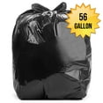 thumbnail image 3 of Aluf Plastics 56 Gallon 1.7 MIL (eq) Black Heavy Duty Trash Can Liners - 43" x 47" - Pack of 100 - For Contractor, Industrial, & Commercial, 3 of 8