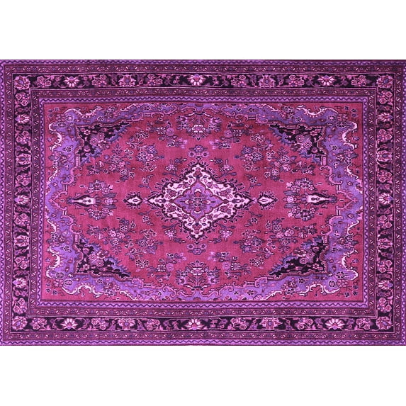 Ahgly Company Indoor Rectangle Persian Purple Traditional Area Rugs, 8' x 12'
