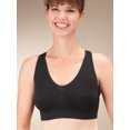 thumbnail image 3 of Seamless Lace Racerback Bra, Black, Small, 3 of 8