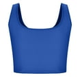 thumbnail image 4 of UPPADA Womens Casual Summer Tank Tops Adjustable Camisole Tops Sleeveless Square Neck Spaghetti Strap Tank Tops Solid Color Basic Shirt,Tank Top for Women Loose Fit Dark Blue,L, 4 of 7