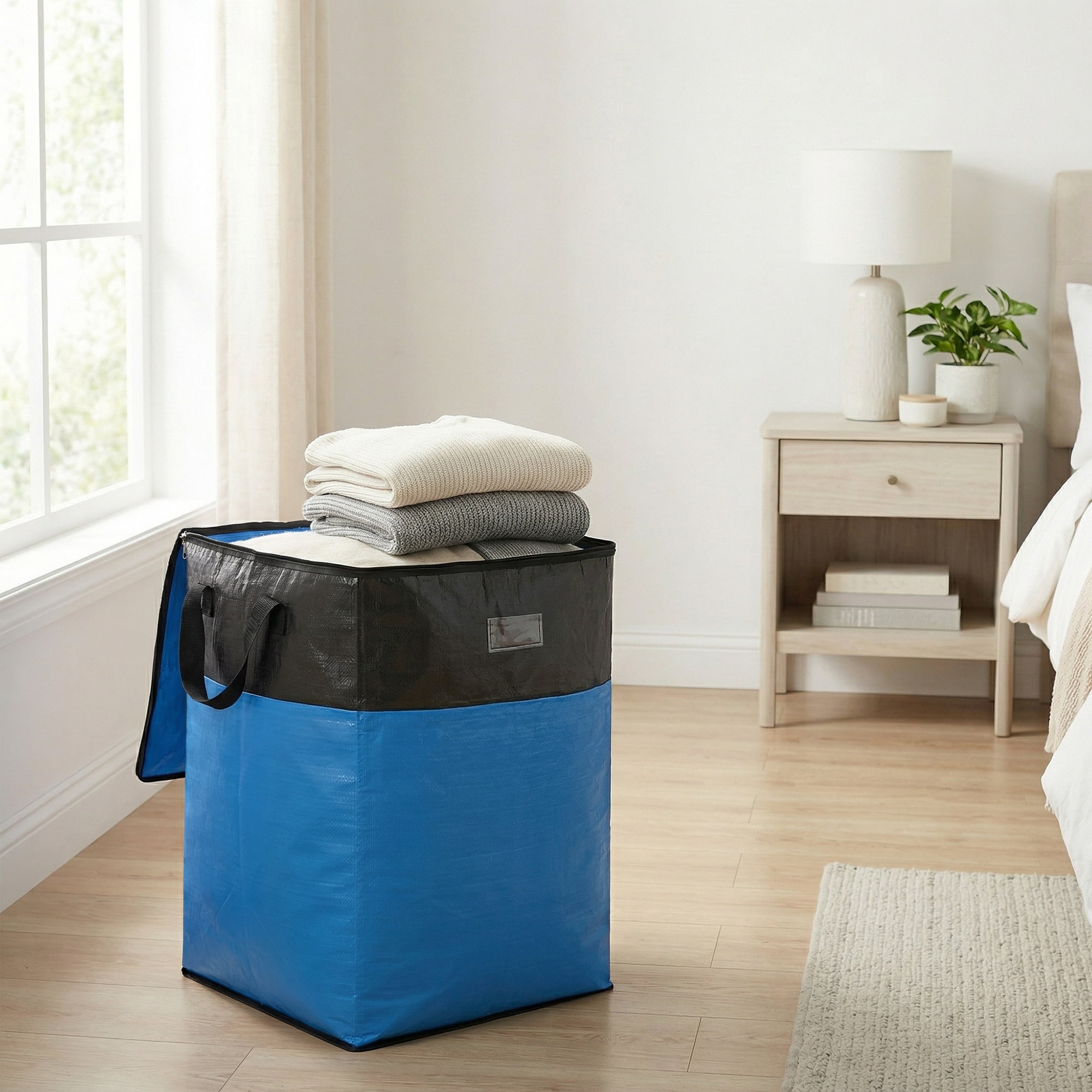 Unique Bargains Storage Bags for Organizing Closet Organizers Blue 19.7"x19.7"x28.3"
