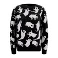 thumbnail image 4 of Women's Halloween Themed Oversized Knit Pullover Sweater Plus Size, 4 of 4