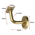 thumbnail image 3 of AFQH Gold Handrail Bannister Support Stair Rail Bracket Balustrade Wall Mounted, 3 of 8