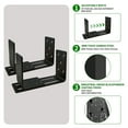 thumbnail image 4 of Soportes de Barricada de Puerta Ajustable, Ajuste Flexible de 3 A 7.5 Pulgadas de Ajuste de Ajuste de Caída de Barra Abierta de Acero de Carbrobono Resistente a la ÓXido, 4 of 7