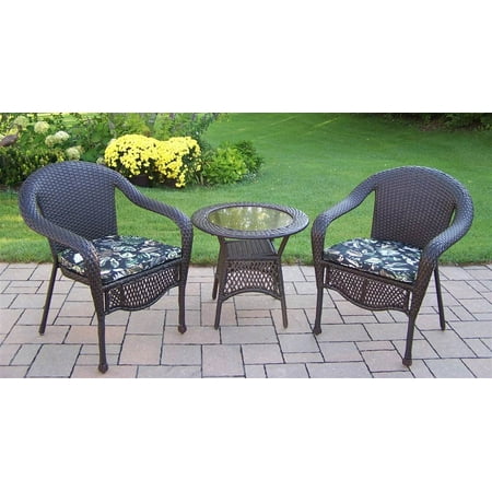 Oakland Living Elite Resin Wicker 3 Piece Lounge Seating Group Set