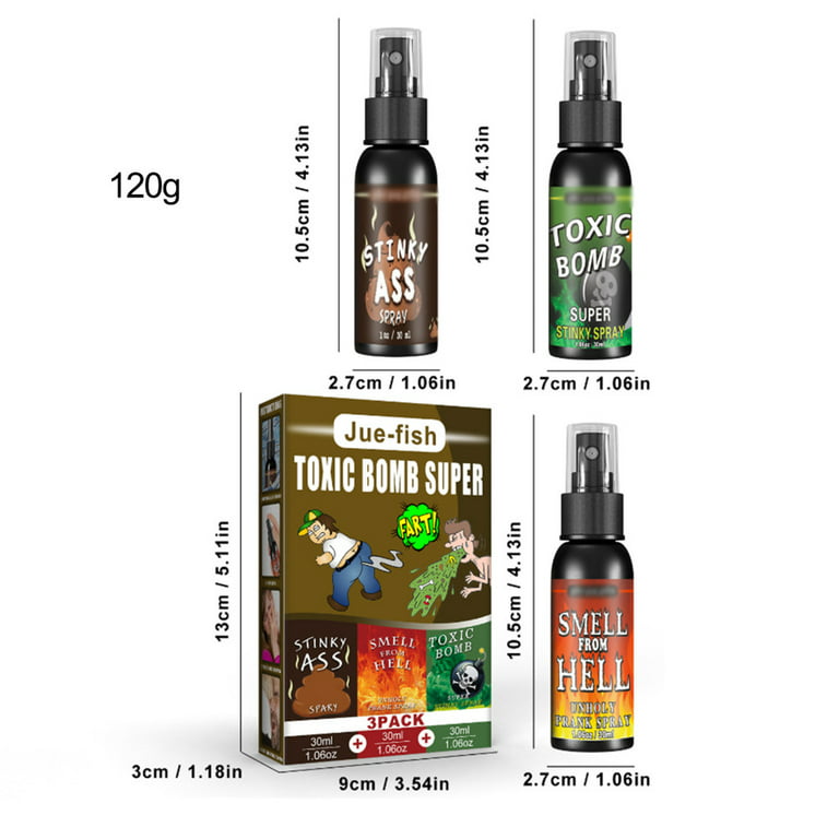 A AIFAMY 3P Fart Spray Extra Strong 30ml Potent Stink Spray Non Toxic Fart  Bomb Prank Stuff Hilarious Gag Gifts for Adults or Kids
