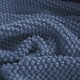 thumbnail image 4 of Manta tejida LOMAO con textura de burbujas, 100% acrílico, azul marino, 4 of 7