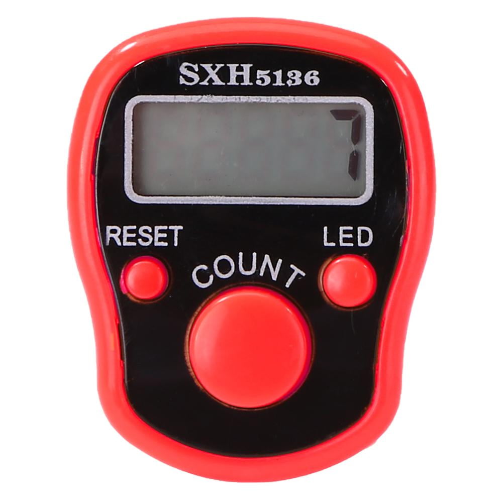 LCD Display Finger Counter LED Luminous Electronic Tally Counter (Red