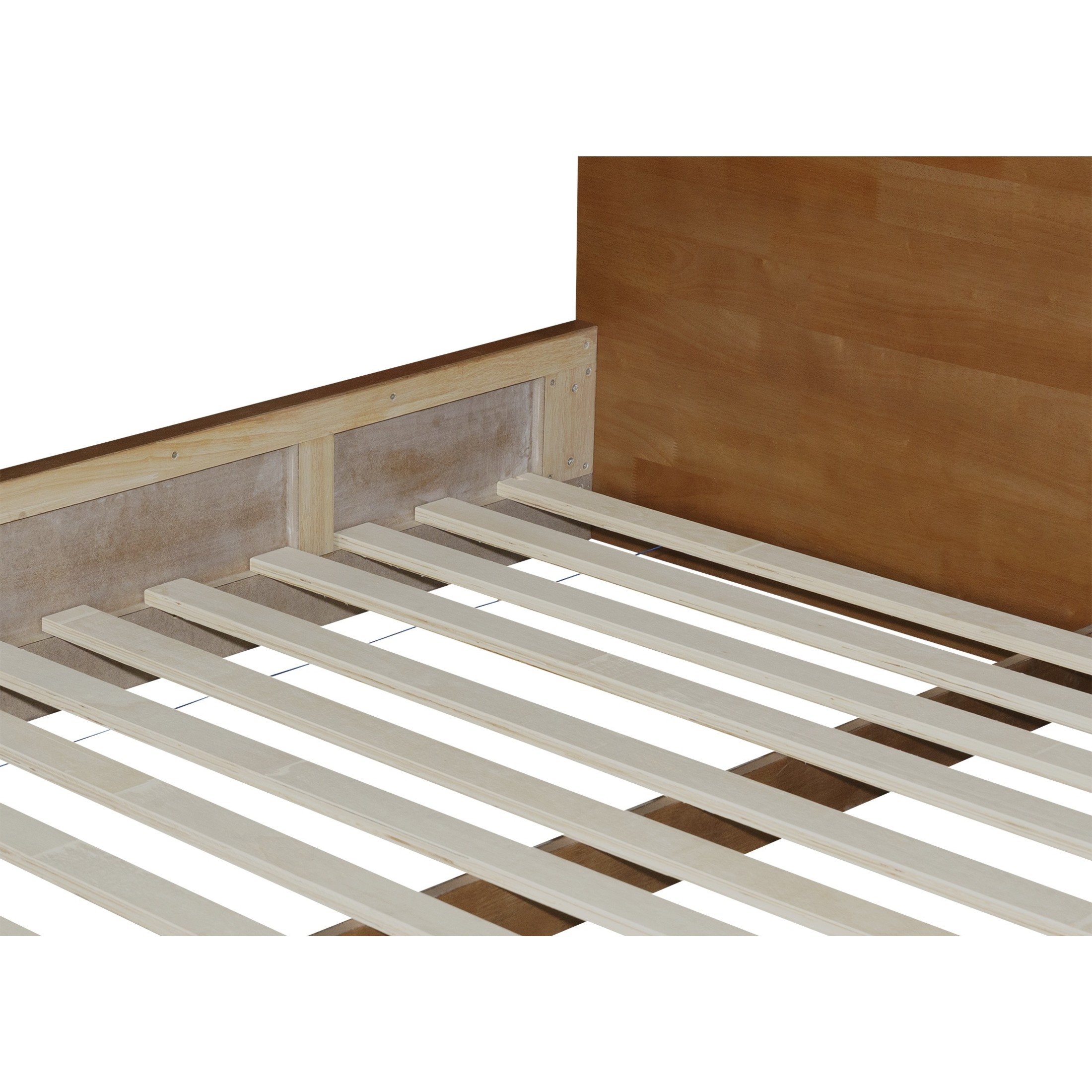 Christopher Knight Home Queen Solid Wood Platform Bed Frame, No Box Spring Needed, Light Walnut