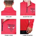 thumbnail image 4 of Ultra Game Men's Standard Quarter Zip Pullover Long Sleeve Tee, Navy, Small, 4 of 4