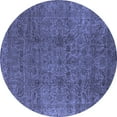 thumbnail image 1 of Ahgly Company Machine Washable Indoor Round Oriental Blue Industrial Area Rugs, 8' Round, 1 of 4