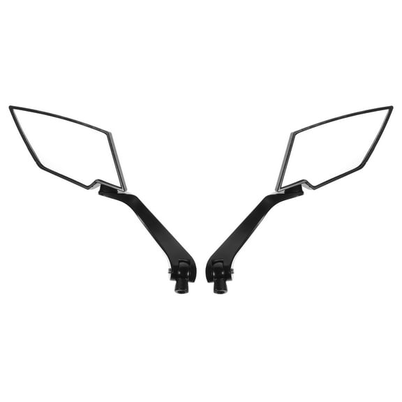 YSNOOWE 1 Pair Motorcycle Side Rearview Mirrors with Pole Length and 150*58mm Mirror Size
