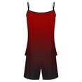 thumbnail image 4 of WRKEKC Lounge Sets for Women Polka Dot Print Sleeveless Spaghetti Strap Top with Color Block Shorts for Sleepwear and Home, 4 of 5