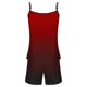 thumbnail image 2 of Sexy Pijama Conjunto para las Mujeres Gradiente Eslinga sin Mangas Tanque Empalme Pantalones Cortos Casual Pijamas Conjunto, Poliéster, 2 of 5